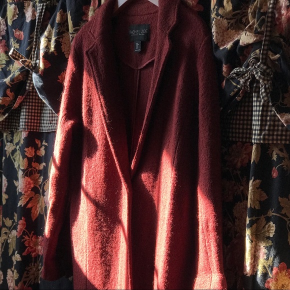 Rachel Zoe rust orange wool blend coat - Picture 15 of 16